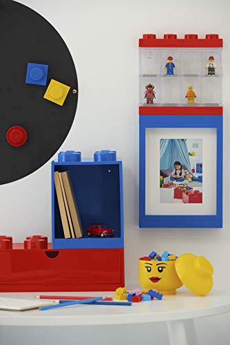 LEGO Minifiguren-Schaukasten für 16 Minifiguren, Stapelbare Wand- oder Tischbox, schwarz - 10