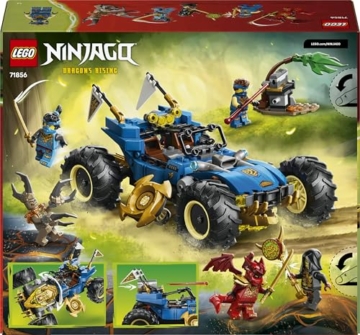 LEGO NINJAGO 2in1 Jays Transformationsflitzer - Ninja Truck mit 5 Minifiguren, inkl. Kai und NYA, sowie Shuriken und Schwertern - Kreatives Geschenk für Jungen ab 8 Jahren und Fans - 71856 - 11