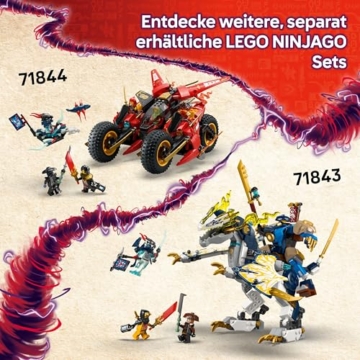 LEGO NINJAGO 2in1 Lloyds Jet-Mech - Spielzeug mit 5 Minifiguren, Drachen, Ausrüstung und fliegendem Motorrad - Geschenk für Jungen und Fans von Aufstieg der Drachen ab 9 Jahren 71845 - 8