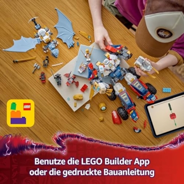 LEGO NINJAGO 4in1 Zanes Ultra-Kombi-Mech - Spielzeug mit Auto Modell - Umbaubar in einen Jet oder Drachen Figur - Inkl. 6 Minifiguren - Bauspielzeug für Jungen und Mädchen ab 9 Jahren 71834 - 6