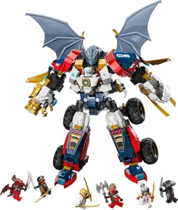 LEGO NINJAGO 4in1 Zanes Ultra-Kombi-Mech - Spielzeug mit Auto Modell - Umbaubar in einen Jet oder Drachen Figur - Inkl. 6 Minifiguren - Bauspielzeug für Jungen und Mädchen ab 9 Jahren 71834 - 9