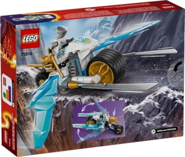 Lego NINJAGO 71816 Zanes EIS-Motorrad-Spielzeug mit 1 Minifigur inklusive, baubares Modellfahrzeug, Ninja-Geschenk für Kinder ab 7 Jahren - 6