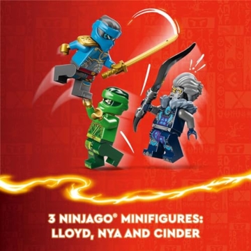 Lego NINJAGO 71817 Lloyd's Elemental Power Mech Anpassbares Kampfspielzeug mit 3 Ninja-Actionfiguren, Abenteuer-Spielset für Jungen und Mädchen, Ninja-Geschenkidee für Kinder ab 7 Jahren - 4