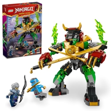 Lego NINJAGO 71817 Lloyd's Elemental Power Mech Anpassbares Kampfspielzeug mit 3 Ninja-Actionfiguren, Abenteuer-Spielset für Jungen und Mädchen, Ninja-Geschenkidee für Kinder ab 7 Jahren - 1