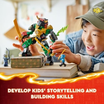 Lego NINJAGO 71817 Lloyd's Elemental Power Mech Anpassbares Kampfspielzeug mit 3 Ninja-Actionfiguren, Abenteuer-Spielset für Jungen und Mädchen, Ninja-Geschenkidee für Kinder ab 7 Jahren - 5