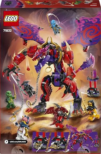 LEGO NINJAGO Chaosdrache Donnerzahn - Spielzeug mit 6 Ninja Minifiguren - Rollenspiel Bauset für Jungen und Mädchen ab 8 Jahren - Geschenke für Fans der TV-Serie Aufstieg der Drachen 71832 - 12
