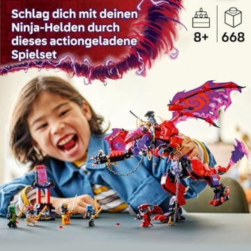 LEGO NINJAGO Chaosdrache Donnerzahn - Spielzeug mit 6 Ninja Minifiguren - Rollenspiel Bauset für Jungen und Mädchen ab 8 Jahren - Geschenke für Fans der TV-Serie Aufstieg der Drachen 71832 - 3
