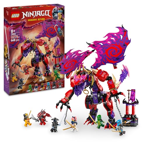 LEGO NINJAGO Chaosdrache Donnerzahn - Spielzeug mit 6 Ninja Minifiguren - Rollenspiel Bauset für Jungen und Mädchen ab 8 Jahren - Geschenke für Fans der TV-Serie Aufstieg der Drachen 71832 - 1