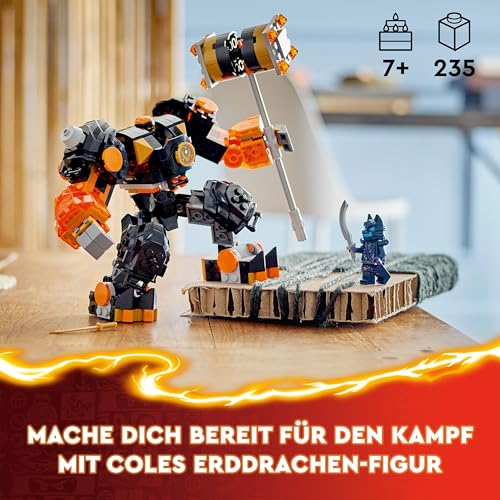 LEGO NINJAGO Coles Erdmech, Actionfiguren-Spielzeug mit veränderbarem Mech, Ninja-Set mit 2 Figuren inklusive Cole, Geschenk für 7-jährige Jungs und Mädchen 71806 - 2