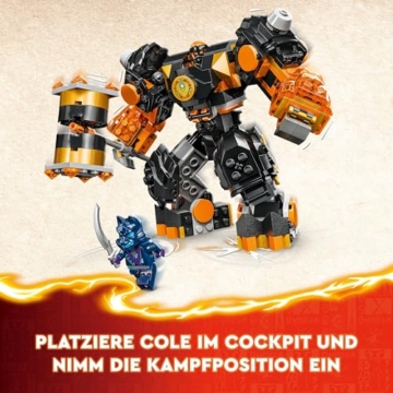 LEGO NINJAGO Coles Erdmech, Actionfiguren-Spielzeug mit veränderbarem Mech, Ninja-Set mit 2 Figuren inklusive Cole, Geschenk für 7-jährige Jungs und Mädchen 71806 - 5