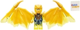 LEGO Ninjago Crystalized: Jay Golden Dragon Minifig with Nunchucks of Lightning - 1