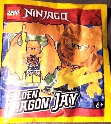 LEGO Ninjago Crystalized: Jay Golden Dragon Minifig with Nunchucks of Lightning - 3