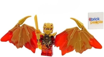 LEGO NINJAGO Crystalized - Kai Golden Dragon Minifig mit Feuerschwert und Drachenschwert - 5