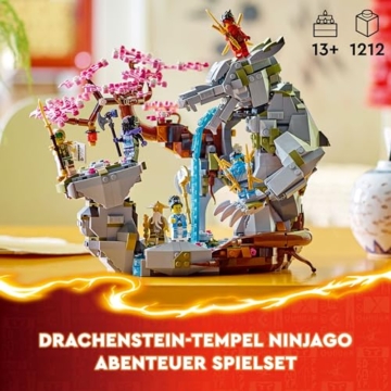 LEGO NINJAGO Drachenstein-Tempel Drachen-Spielzeug mit 6 Ninja-Figuren, großes Set zum Bauen, Spielen und Ausstellen, Geschenk zum Geburtstag für Jungs und Mädchen ab 13 Jahren 71819 - 2