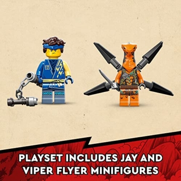 LEGO NINJAGO Jays Donnerdrache EVO 71760 - Spielfigur und Viperschlange Set mit Minifiguren, Sammel-Speed-Mission-Banner, Ninja-Battle-Abenteuer, tolles Geschenk für Kinder ab 6 Jahren - 6
