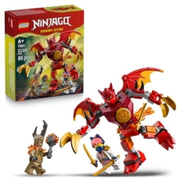LEGO NINJAGO Kais Drachen-Mech Battle Set - Ninja Spielzeug für Jungen und Mädchen - Modellbau mit Actionfigur, 3 Minifiguren und Katanas - Geschenk für Kinder ab 6 Jahren - 71851 - 1