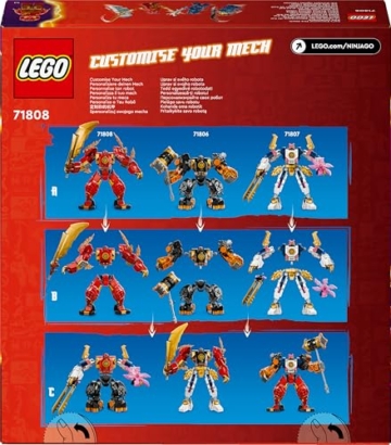 LEGO NINJAGO Kais Feuermech, Actionfiguren-Spielzeug für Kinder mit roter Mech-Figur zum Umgestalten, Ninja-Set mit 4 Figuren inkl. Kai und Zane, Geschenk für 7-jährige Jungs und Mädchen 71808 - 11