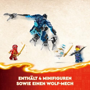 LEGO NINJAGO Kais Feuermech, Actionfiguren-Spielzeug für Kinder mit roter Mech-Figur zum Umgestalten, Ninja-Set mit 4 Figuren inkl. Kai und Zane, Geschenk für 7-jährige Jungs und Mädchen 71808 - 4