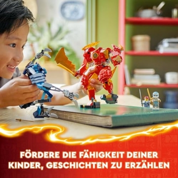 LEGO NINJAGO Kais Feuermech, Actionfiguren-Spielzeug für Kinder mit roter Mech-Figur zum Umgestalten, Ninja-Set mit 4 Figuren inkl. Kai und Zane, Geschenk für 7-jährige Jungs und Mädchen 71808 - 5