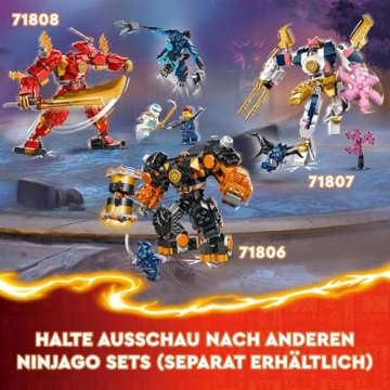 LEGO NINJAGO Kais Feuermech, Actionfiguren-Spielzeug für Kinder mit roter Mech-Figur zum Umgestalten, Ninja-Set mit 4 Figuren inkl. Kai und Zane, Geschenk für 7-jährige Jungs und Mädchen 71808 - 7