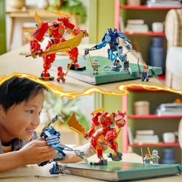 LEGO NINJAGO Kais Feuermech, Actionfiguren-Spielzeug für Kinder mit roter Mech-Figur zum Umgestalten, Ninja-Set mit 4 Figuren inkl. Kai und Zane, Geschenk für 7-jährige Jungs und Mädchen 71808 - 9