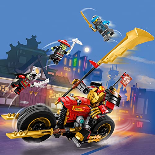 LEGO NINJAGO Kais Mech Rider EVO 71783, aufrüstbares Ninja-Motorrad-Spielzeug, Mech Actionfigur und 2 Knochen-Krieger-Minifiguren, Sammelspielzeug für Kinder ab 7 Jahren - 2