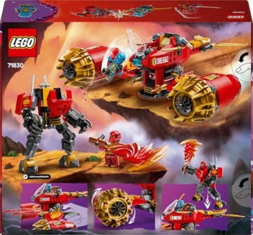 LEGO NINJAGO Kais Sturmreiter-Mech - Fliegendes Motorrad Spielzeug mit 3 Minifiguren - Mech mit beweglichem Kopf, Armen und Beinen - Bauspielzeug - Geschenk für Jungen & Mädchen ab 7 Jahren 71830 - 12