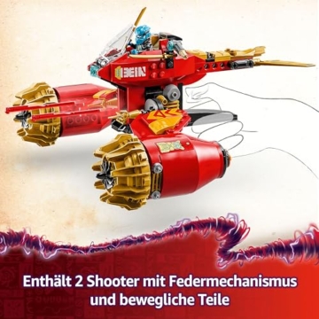 LEGO NINJAGO Kais Sturmreiter-Mech - Fliegendes Motorrad Spielzeug mit 3 Minifiguren - Mech mit beweglichem Kopf, Armen und Beinen - Bauspielzeug - Geschenk für Jungen & Mädchen ab 7 Jahren 71830 - 5