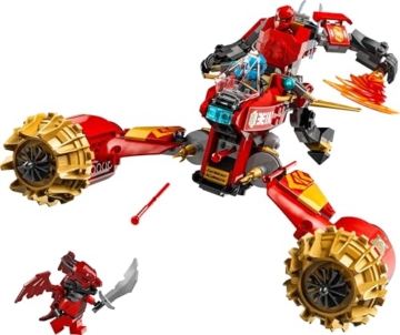 LEGO NINJAGO Kais Sturmreiter-Mech - Fliegendes Motorrad Spielzeug mit 3 Minifiguren - Mech mit beweglichem Kopf, Armen und Beinen - Bauspielzeug - Geschenk für Jungen & Mädchen ab 7 Jahren 71830 - 10