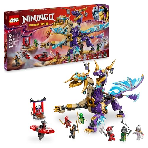 LEGO NINJAGO Lichtbogendrache - Spielzeug mit 8 Minifiguren und einem Spinjitzu-Spinner - Interaktives Ninja Bauspielzeug für Jungen & Mädchen ab 9 Jahren - Geschenkidee für Fans 71836 - 1