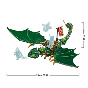 LEGO NINJAGO Lloyds grüner Walddrache - Spielzeug Drache mit 2 Minifiguren - Drachenfigur mit beweglichem Schwanz, Hals, Beine & Flügel - Geschenkidee für Jungen und Mädchen ab 6 Jahren 71829 - 9
