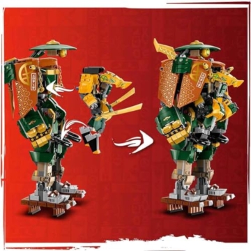 LEGO NINJAGO Lloyds und Arins Ninja Training-Mechs Set mit 2 kombinierbaren Action-Figuren und 5 Minifiguren, Ninja-Kampfspielset, Geschenk für Kinder 71794 - 2
