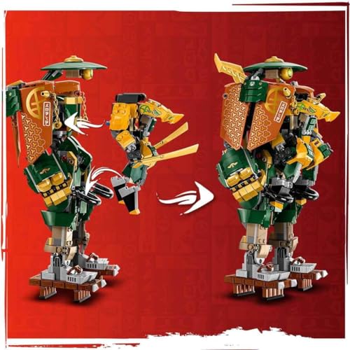 LEGO NINJAGO Lloyds und Arins Ninja Training-Mechs Set mit 2 kombinierbaren Action-Figuren und 5 Minifiguren, Ninja-Kampfspielset, Geschenk für Kinder 71794 - 2