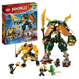 LEGO NINJAGO Lloyds und Arins Ninja Training-Mechs Set mit 2 kombinierbaren Action-Figuren und 5 Minifiguren, Ninja-Kampfspielset, Geschenk für Kinder 71794 - 1