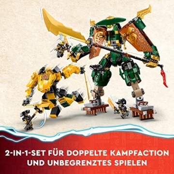 LEGO NINJAGO Lloyds und Arins Ninja Training-Mechs Set mit 2 kombinierbaren Action-Figuren und 5 Minifiguren, Ninja-Kampfspielset, Geschenk für Kinder 71794 - 4