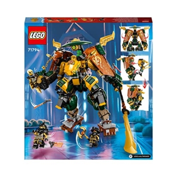 LEGO NINJAGO Lloyds und Arins Ninja Training-Mechs Set mit 2 kombinierbaren Action-Figuren und 5 Minifiguren, Ninja-Kampfspielset, Geschenk für Kinder 71794 - 9