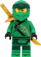 LEGO Ninjago Minifigur Lloyd (Legacy) mit Schulterrüstung und Schwertern - 1
