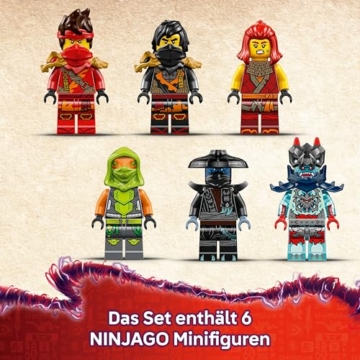 LEGO NINJAGO Ninja-Actionflitzer - 3-in-1-Spielzeug mit 2 Ninja-Bikes, 1 Jet und 6 Minifiguren, einschließlich Kai und Frak - Aufstieg der Drachen Geschenk für Jungen ab 8 Jahren - 71844 - 5