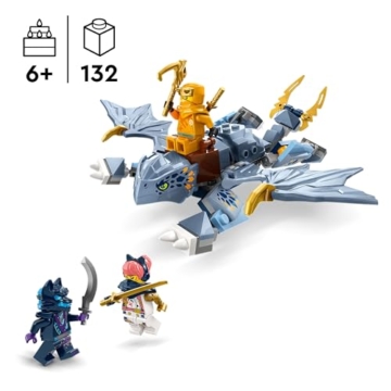 LEGO NINJAGO Riyu der Babydrache, Drachen-Spielzeug mit 3 Mini-Figuren, baubares Ninja-Spielzeug für 6-jährige Jungs und Mädchen, actionreiches Geschenk für Kinder 71810 - 2