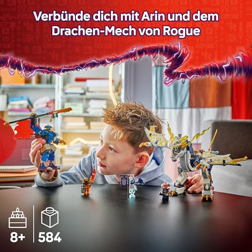 LEGO NINJAGO Rogues Mech-Drachenreiter - Ninja-Spielzeug mit Drachen, 4 Minifiguren und Ausrüstung - Geschenkidee für Jungen und Fans von Aufstieg der Drachen ab 8 Jahren - 71843 - 2