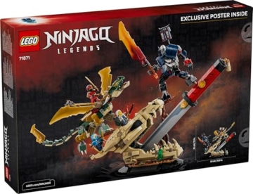 LEGO NINJAGO Showdown auf der Drachenklinge - Ninja Spielzeug mit Drache, Mech Actionfigur & 4 Minifiguren mit Katanas - Kinderzimmer Deko - Geschenkidee ab 9 Jahren und Fans - 71871 - 12