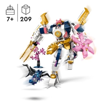 LEGO NINJAGO Soras Technikmech, Actionfiguren-Spielzeug für Kinder, Ninja-Set mit Figuren inkl. Sora, Mech zum Umgestalten, Geschenk für Jungs und Mädchen ab 7 Jahren 71807 - 2