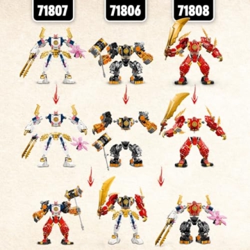 LEGO NINJAGO Soras Technikmech, Actionfiguren-Spielzeug für Kinder, Ninja-Set mit Figuren inkl. Sora, Mech zum Umgestalten, Geschenk für Jungs und Mädchen ab 7 Jahren 71807 - 5
