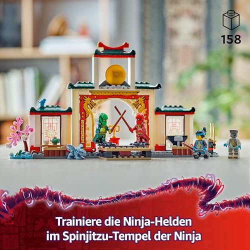 LEGO NINJAGO Spinjitzu-Tempel der Ninja - Spielset mit 4 Minifiguren und 1 Drachen Figur - Bauset - Weihnachts- oder Geburtstagsgeschenk für Jungen und Mädchen ab 4 Jahren 71831 - 2