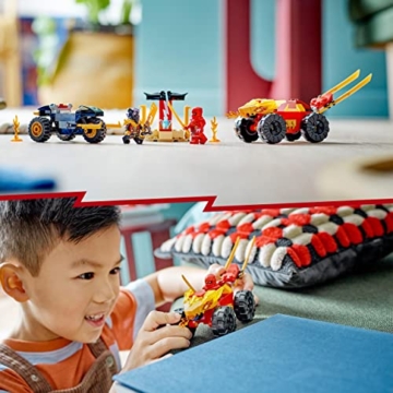 LEGO NINJAGO Verfolgungsjagd Set mit Kais Flitzer und Ras' Motorrad, Spielzeug für Kinder ab 4 Jahren, Ninja-Auto-Spielzeug zum Bauen, Minifigur zum Sammeln 71789 - 5