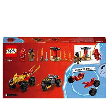 LEGO NINJAGO Verfolgungsjagd Set mit Kais Flitzer und Ras' Motorrad, Spielzeug für Kinder ab 4 Jahren, Ninja-Auto-Spielzeug zum Bauen, Minifigur zum Sammeln 71789 - 8