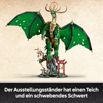 LEGO NINJAGO Wächterdrache Bauset - Mit Drachenfigur, Meister Wu Minifigur & Ständer – Bauspielset für Jungen ab 14 Jahren & Teenager 71847 - 5