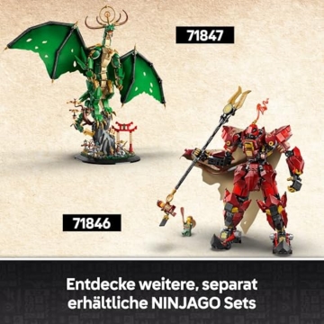 LEGO NINJAGO Wächterdrache Bauset - Mit Drachenfigur, Meister Wu Minifigur & Ständer – Bauspielset für Jungen ab 14 Jahren & Teenager 71847 - 8