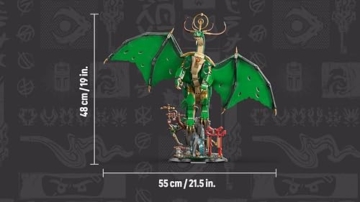 LEGO NINJAGO Wächterdrache Bauset - Mit Drachenfigur, Meister Wu Minifigur & Ständer – Bauspielset für Jungen ab 14 Jahren & Teenager 71847 - 9