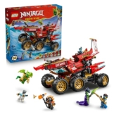 LEGO NINJAGO Wüstensegler - 3-in-1 Ninja-Spielset, umwandelbar in fliegendes Boot, Auto & Motorrad - inkl. 6 Minifiguren - Geschenkidee für Jungen ab 9 Jahren und Dragons Rising Fans - 71869 - 1
